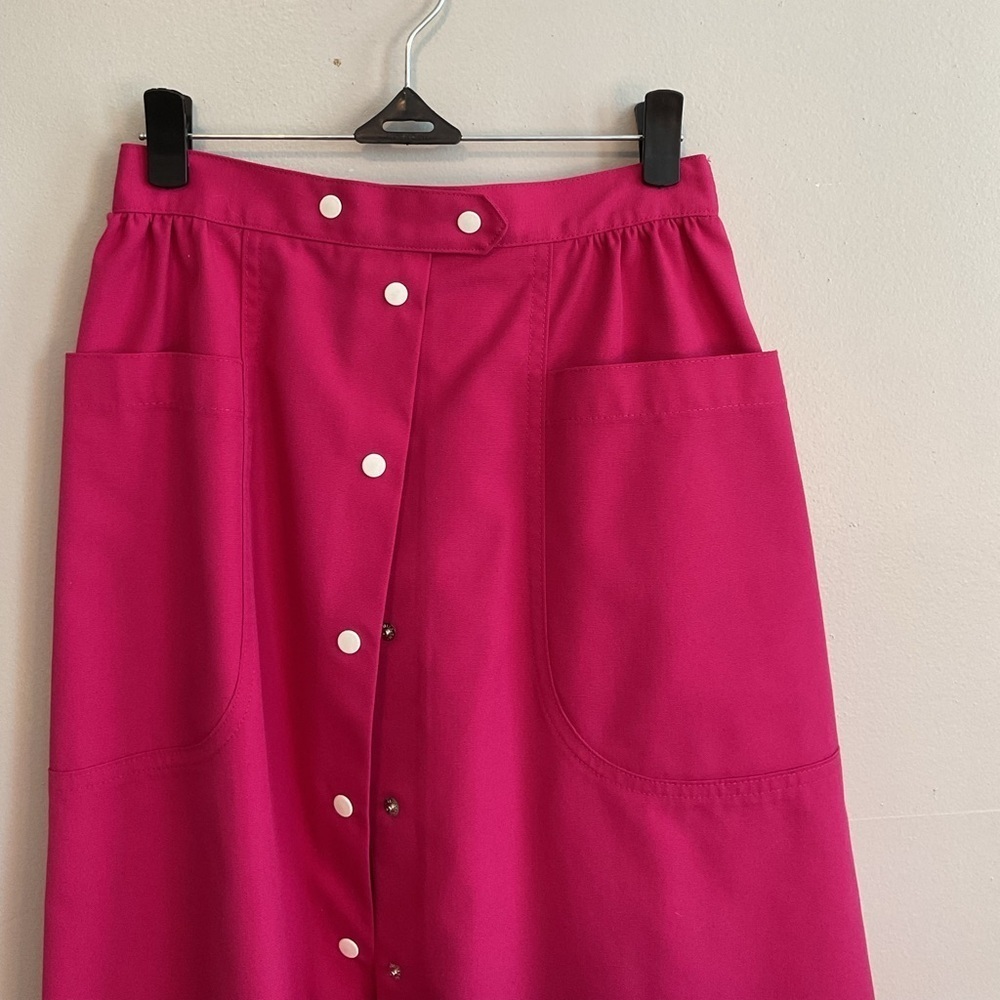 Vintage 80s Pink Fairy Button Down Indie Maxi Eclectic Skirt - Size Extra Small - Picture 6 of 7